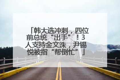 韩大选冲刺，四位前总统“出手”！3人支持金文洙，尹锡悦被指“帮倒忙”