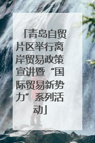 青岛自贸片区举行离岸贸易政策宣讲暨“国际贸易新势力”系列活动