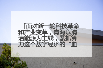 面对新一轮科技革命和产业变革，青海以清洁能源为主线，紧抓算力这个数字经济的“血液”、科技主权的“筹码”、产业升级的“杠杆”、绿色转型的“支点”，勇于撬动国家“双碳”战略、“东数西算”工程重大发展新机遇