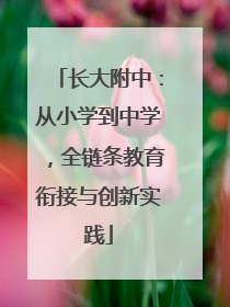 长大附中：从小学到中学，全链条教育衔接与创新实践