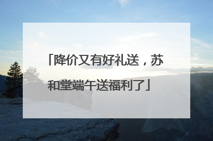 降价又有好礼送，苏和堂端午送福利了