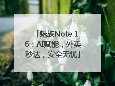魅族Note 16：AI赋能，外卖秒达，安全无忧