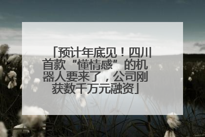 预计年底见！四川首款“懂情感”的机器人要来了，公司刚获数千万元融资