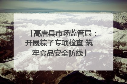 高唐县市场监管局：开展粽子专项检查 筑牢食品安全防线