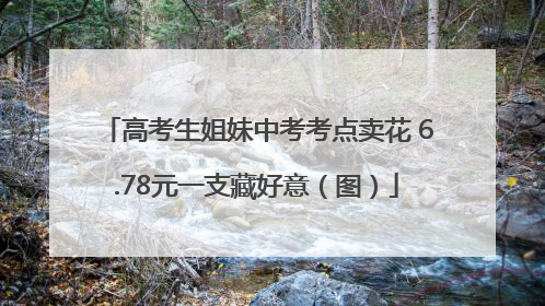 高考生姐妹中考考点卖花 6.78元一支藏好意（图）
