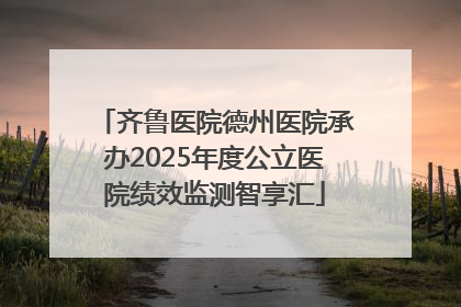 齐鲁医院德州医院承办2025年度公立医院绩效监测智享汇