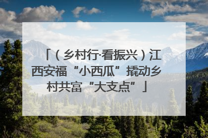 （乡村行·看振兴）江西安福“小西瓜”撬动乡村共富“大支点”