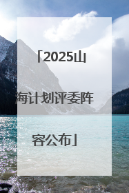 2025山海计划评委阵容公布