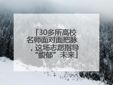 30多所高校名师面对面把脉，这场志愿指导“馥郁”未来