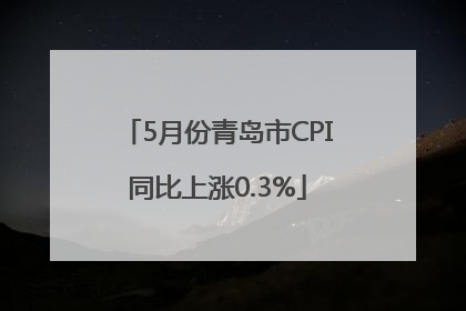 5月份青岛市CPI同比上涨0.3%