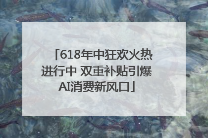 618年中狂欢火热进行中 双重补贴引爆AI消费新风口