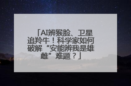 AI辨猴脸、卫星追羚牛！科学家如何破解“安能辨我是雄雌”难题？